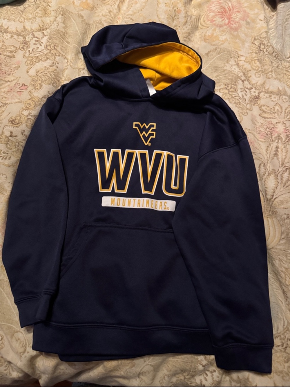 Pro Player WVU Navy and Gold Hooded Sweatshirt